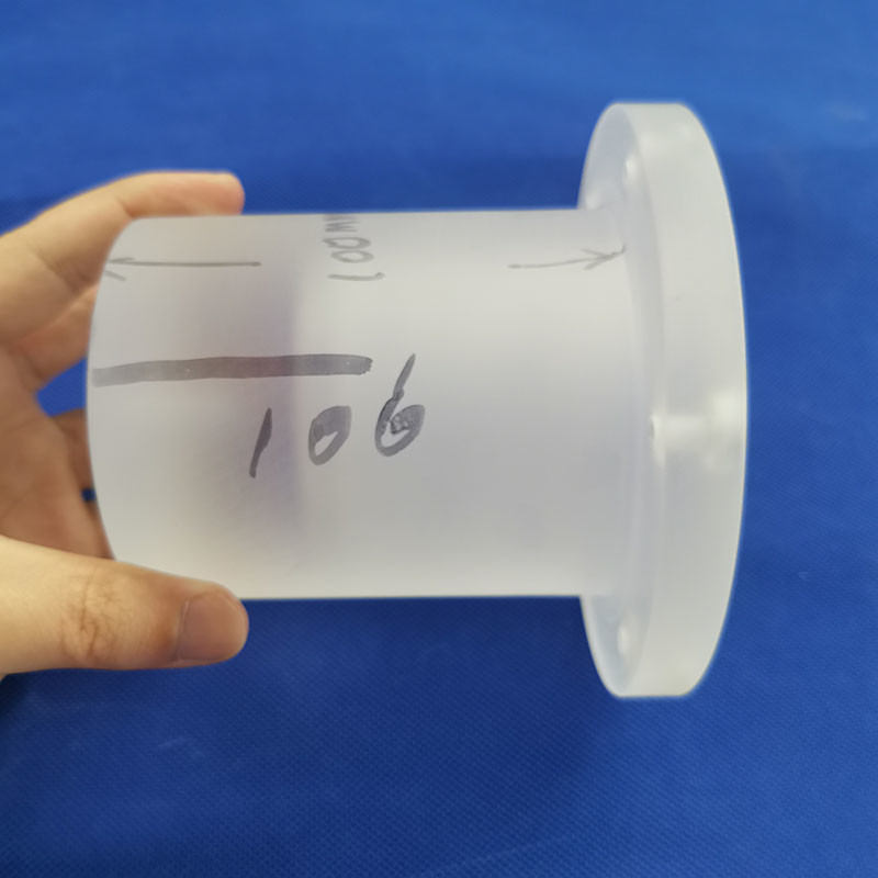 Fused Silica Quartz Glass Flange Ring Sio2 Translucent Frosted