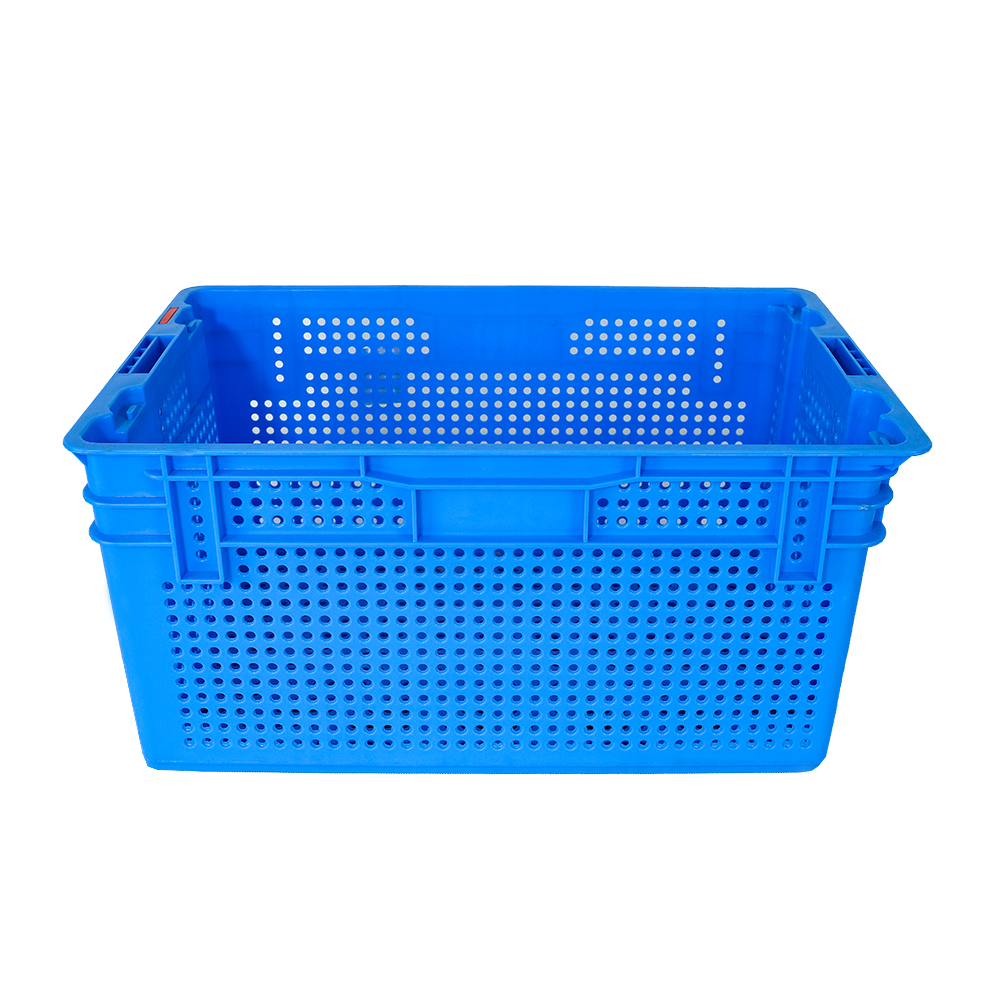 Supermarket Customized Color Plastic Mesh Crate for Dislocation Vegetables and Fruits