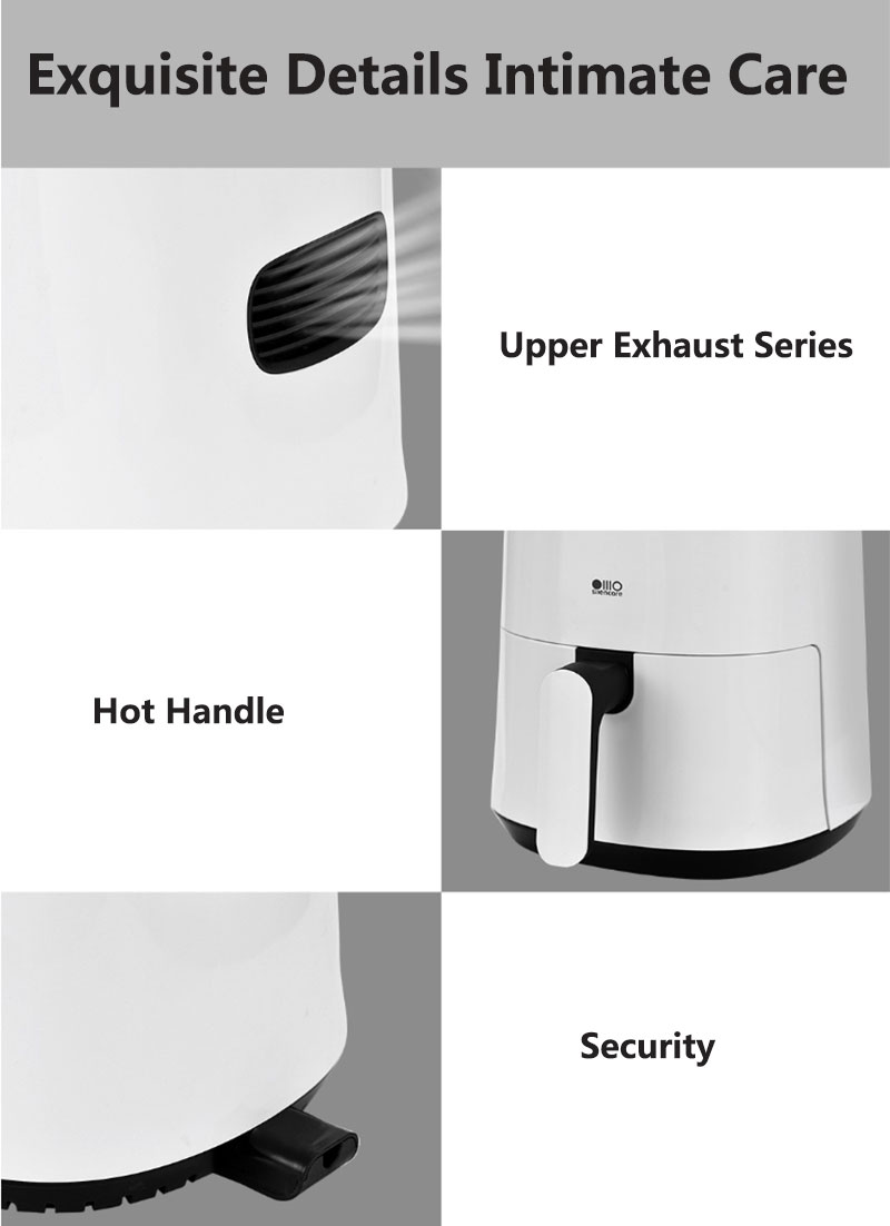 Youpin Silencare Air Fryer 2.5L 1300W Fritadeira Eletrica Led Digital Air Fryer Air Cooker Fryer