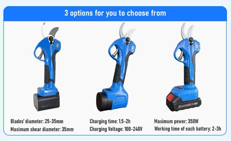 35MM Electric Pruner Cordless Pruner Shear Garden Cutting Tools