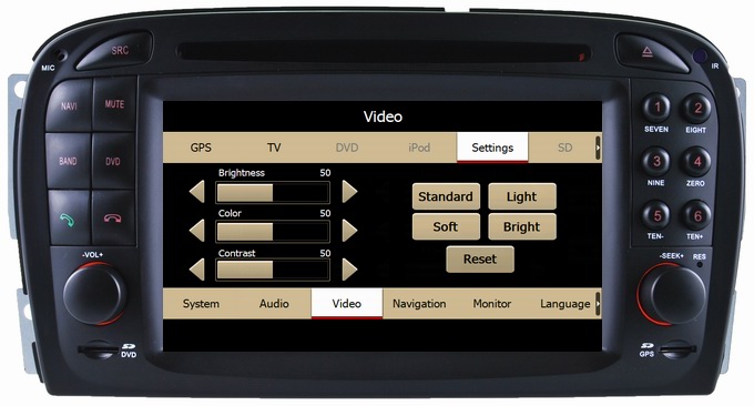 Ouchuangbo Mercedes Benz SL R230 car radio with Bluetooth Steering Wheel Control ipod OCB-8817