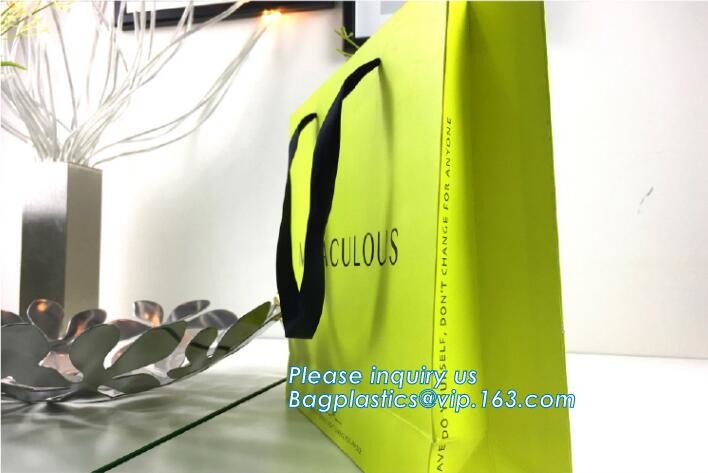 Customized White Printed Kraft Paper Shopping Bag with Twisted Handles for Cat,vintage print inspired by our own Luxury