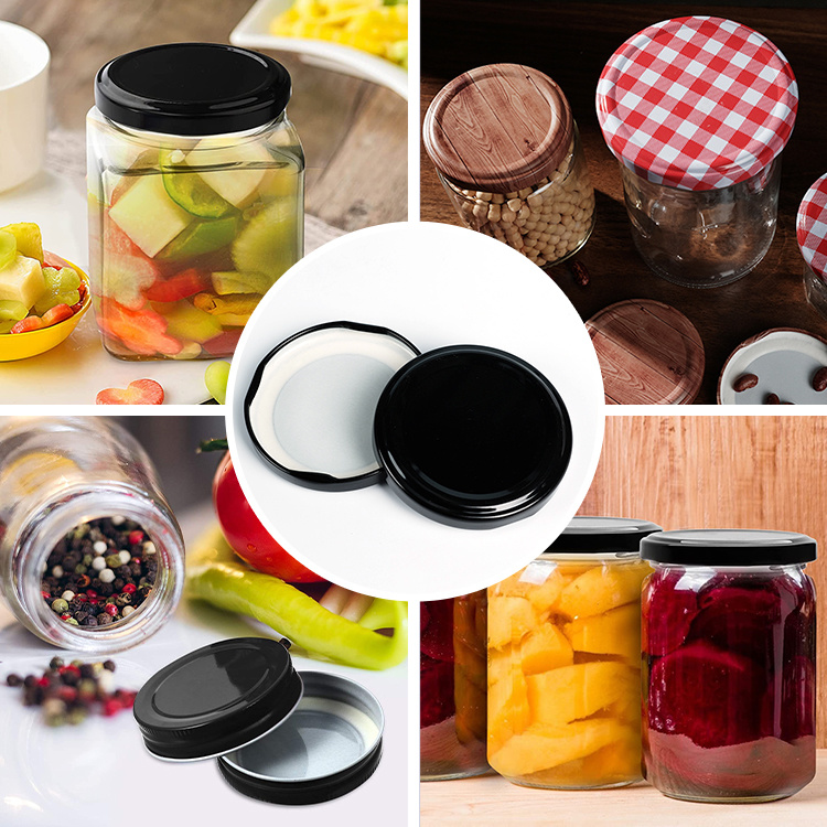 Custom Logo 38mm 43mm 48mm 53mm 58mm 63mm 70mm 82mm Golden Screw Caps Metal Lug Cap for Glass Jar