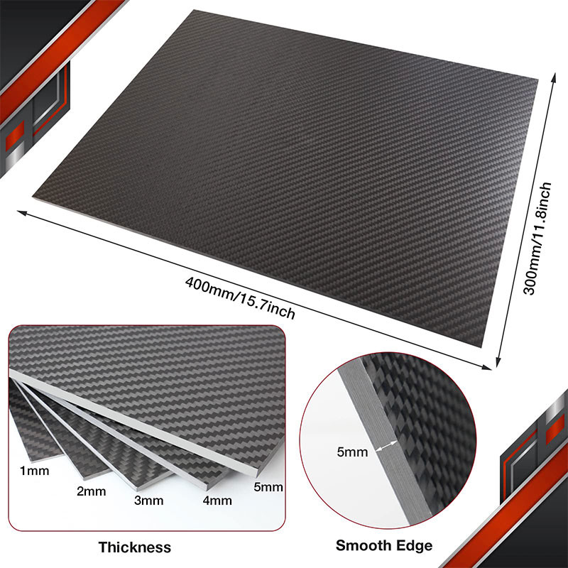 Custom Made Twill Weave Carbon Fiber Plate Extremely Strong And Durable