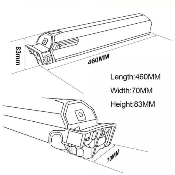 36V 48V 10ah 13ah 17ah Dorado Elektrische Fahrrad Batterie Lithium Batteries Pack Max Reention Dorado Downtube
