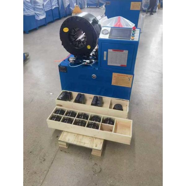 PLC Control System OEM Service Industrial 16 Dies Blue Colors 4 Inch Crimping Range Electric Hydraulic Crimping Tool 0.01mm Accuracy Hose Crimping
