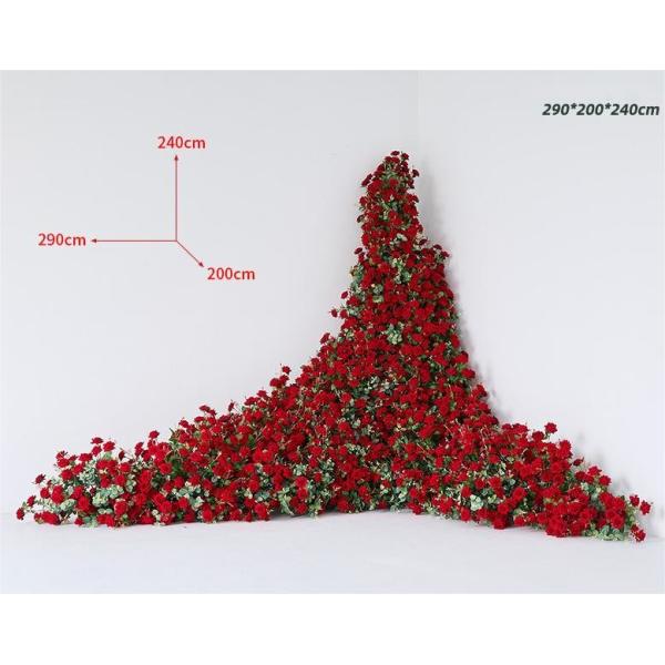 Silk Hydrangea Rose Artificial Flower Backdrop Wall Corner Scene Layout