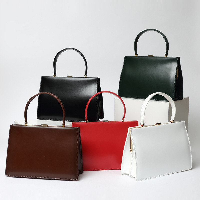 Real Leather Handbags Briefcase For Women Brown Genuine Leather Retro Handbag