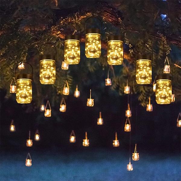 Decorative Power Firefly Decorative Outdoor Garden Christmas Hanging LED Solar Fairy Lights