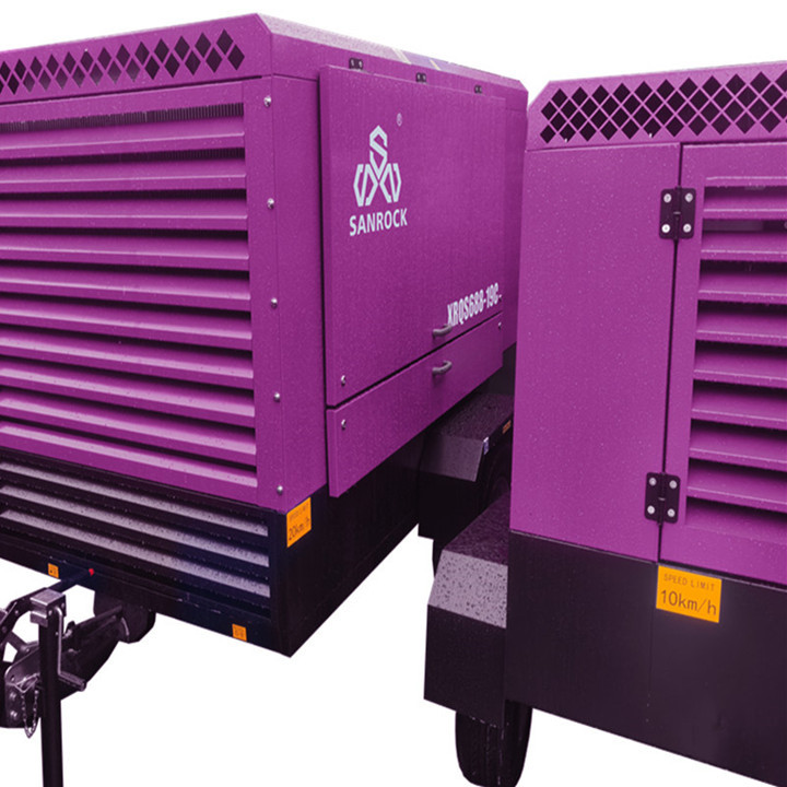 300L Tank Diesel Screw Air Compressor Mining Portable Compressor 4470*1960*2535mm Size