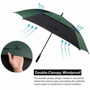 China extra large Wind Proof Double Canopy Umbrella , Durable Square Golf Umbrella EVA Handle on sale