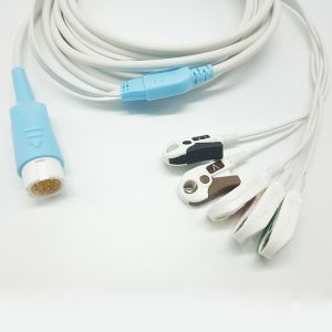 Quality Medical 12 Pin HP Disposible 5 Lead Ecg Cable wholesale