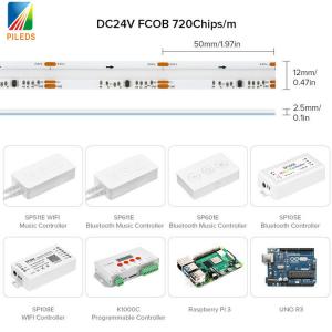 China WS2811 Pixel COB LED Strip RGB 5M 12V SM16703 Addressable Programmable Dream Color on sale