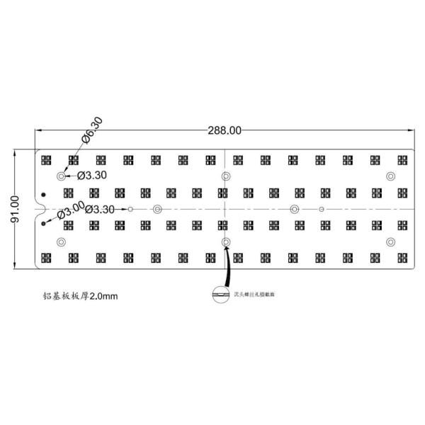 56 LED 4 Pieces 3030 SMD Street Lamp Module Type 4 Lens 100-200W Optical Grade PC