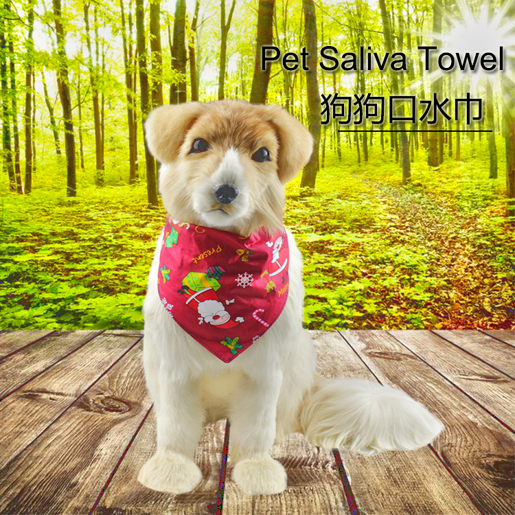 C507 Wholesale Christmas Custom Printed Personalized Diy Logo Adjustable Dog Pet Bandana Collar