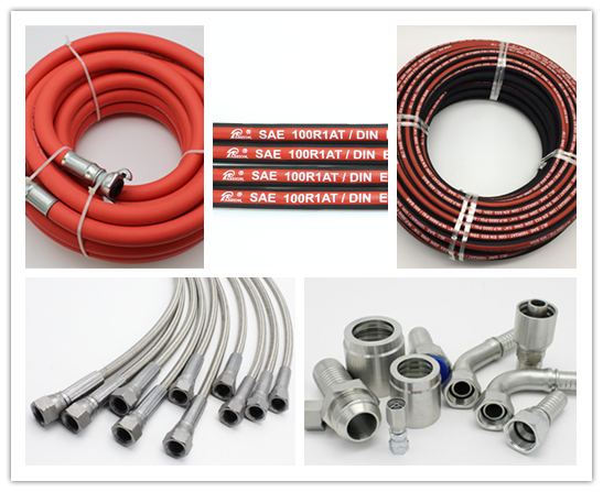 En 856 4sp ID 3/4" 350 Bar 4 Wire Hydraulic Hose for Drilling