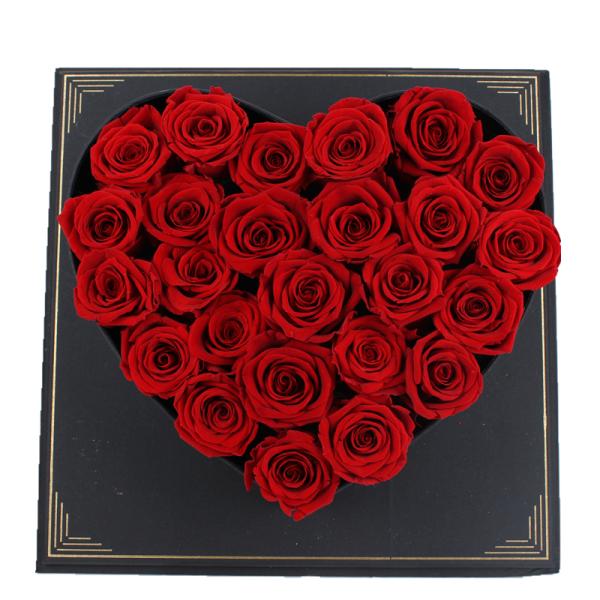 Forever Luxury Preserved Roses , Flower Heart Box For Wedding Gift