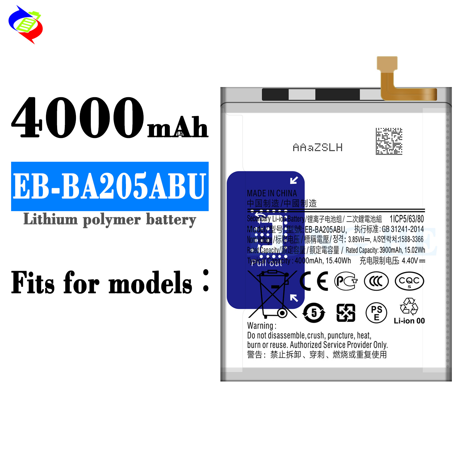 Samsung EB-BA205ABU Rechargeable Batteries Lithium Mobile Cell Phone Battery Production