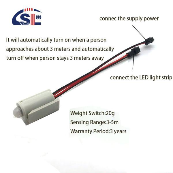 LED Light Door Cabinet Sensor Switch DC 12V 3A/5A for 1-6mm Mercury Mirror Sensing Range