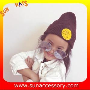 China AK170191 Sun Accessory fashion cheap winter knitted baby beanie hats for kids,MOQ only 3 pcs on sale