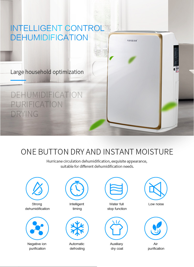 Basement Small Home Dehumidifier Dryer Air Purifier Desiccant Portable 215W