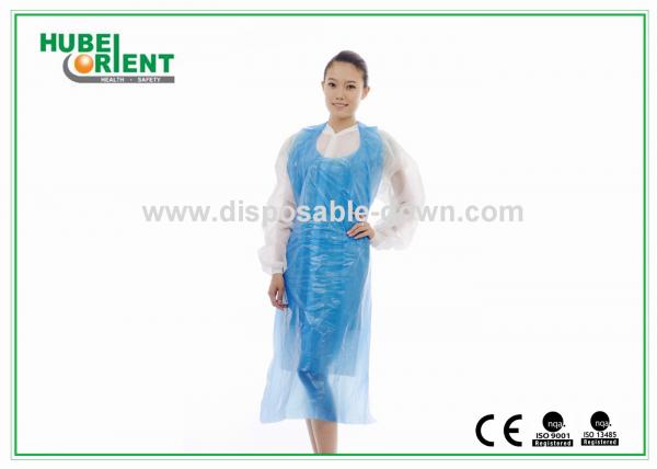 Cheap Waterproof PE Disposable Apron With Smooth Or Emboosed Surface Oil-Proof Kitchen Use Plastic Apron for sale