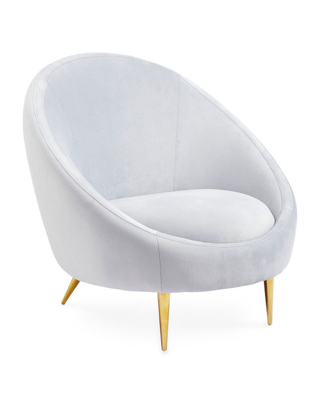 Hot sale round upholstery lounge chairs, popular velvet stainless steel design for wedding event