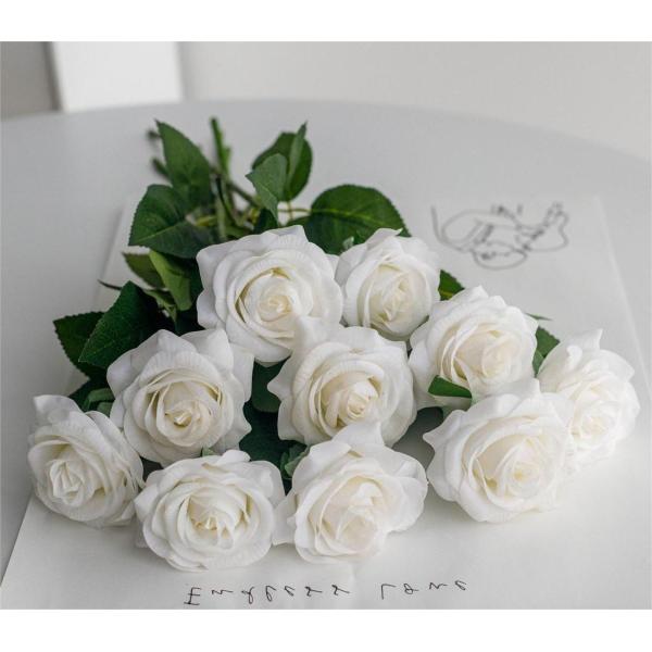 Odorless Moisturizing Rose Artificial Silk Flowers Real Touch