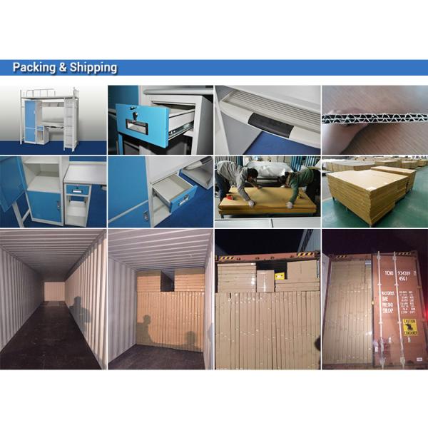 Q235 Steel RAL Color Steel Bunk Bed For Dormitory