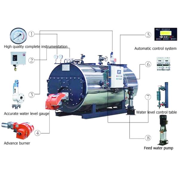 WNS 10t/h oil gas fired fire tube steam boiler for Chemical industry