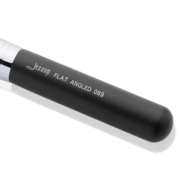 Flat Angled 16.1cm Individual Makeup Brushes Premium Synthetic Hair
