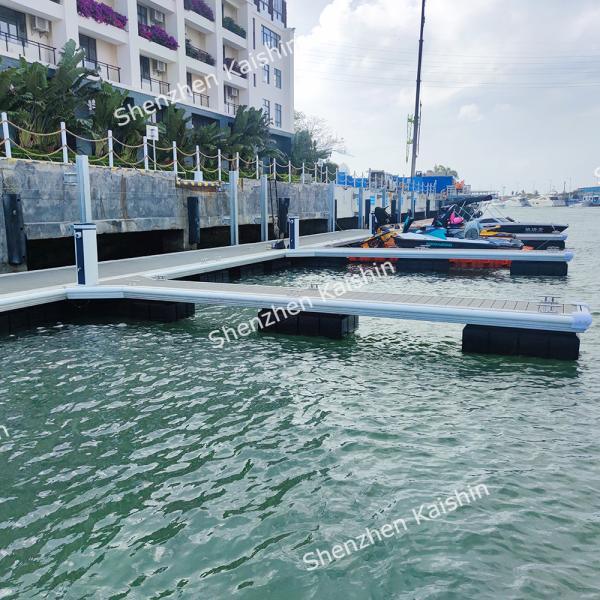 Durable Frame Bridge Aluminum Alloy Black HDPE Marine Pontoon