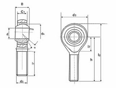 Spherical Plain Bearings Rod End Bearing Maintenance Free Type