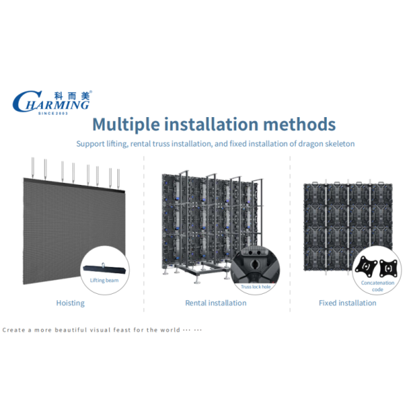 Multiple Installation Methods P3.91 Led Commercial Display Waterproof Dustproof Rental High-End Flagship Ch Panels