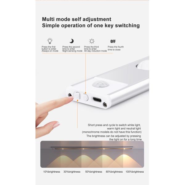 20cm 30cm 40cm 60cm Ultra Thin LED Light Wireless USB Rechargeable