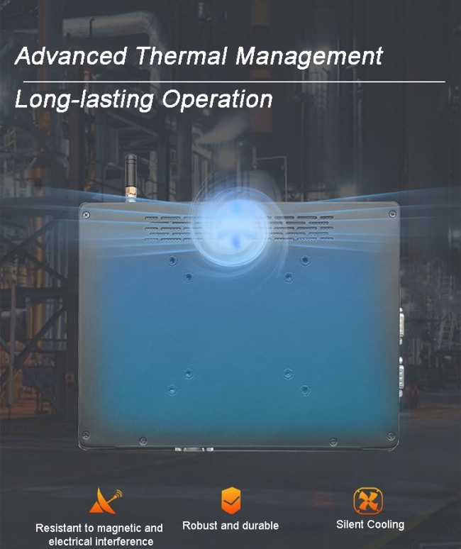 19 inch Thin Comercial Front Open Frame Embedded Ip65 All in One Workshop Wall-Mounted Touch Display