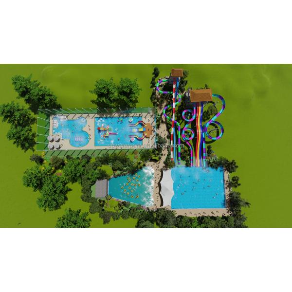 Water Park Slide Fiberglass Swimming Pool Outdoor Playground Equipment For Home Commercial Over 10 Years Old