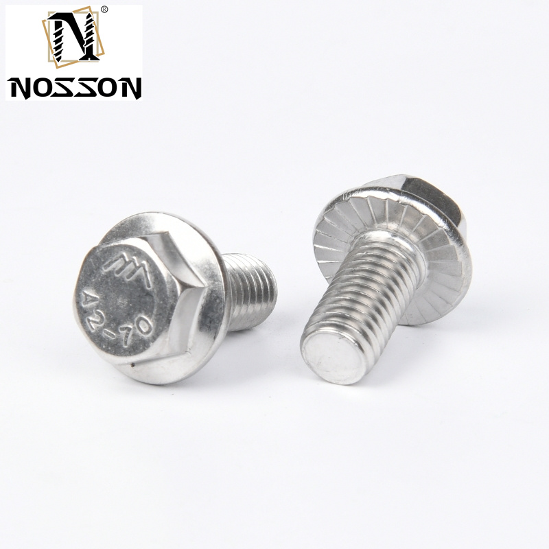 Sliver ZINC Finish SUS304 316 Hex Flange Head Bolts M5 M6 M8 M10 M12 M14 M16 M20 DIN ISO Coarse Fine Thread Pitch Grade 304/316
