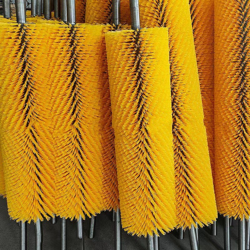 Belt Cleaning V-Shaped Spiral Nylon Brush Roller