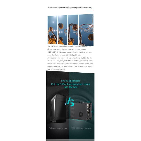 TYST Live Streaming Broadcast All-in-one Machine Portable 4K Version with VMIX Software