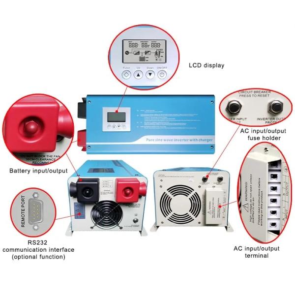 2kw 48v Off Grid Pure Sine Wave Inverter Battery Power Storage Systems