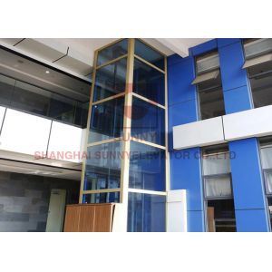 Quality Full Glass Shalfless Pitless Residential Hydraulic MRL Traction Elevator wholesale