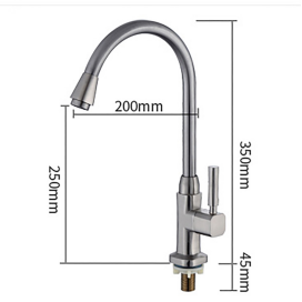 School Bathroom Faucet Accessory Type Zinc Alloy Hot And Cold Single Handle Kitchen Faucet