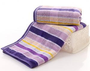 Quality 32S Thick Soft Yarn Dyed Striped Face Towels For Gift wholesale