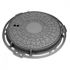 Quality Hinged Type Casting Ductile Iron Manhole Cover , EN124 DN400 Locking Manhole Covers wholesale