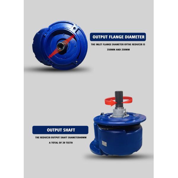 Flange Type Gear Reducer 323mm Output With Shaft And Oil Seal