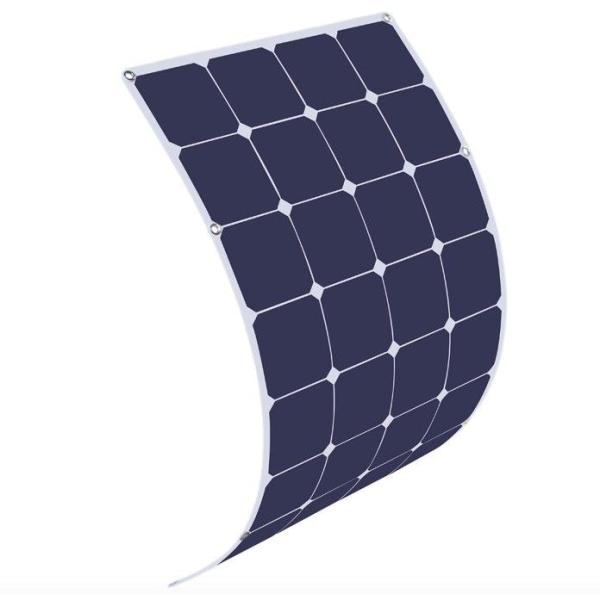 Durable SunPower Semi Flexible Solar Panels 100W PET / ETFE Laminated For Vehicle