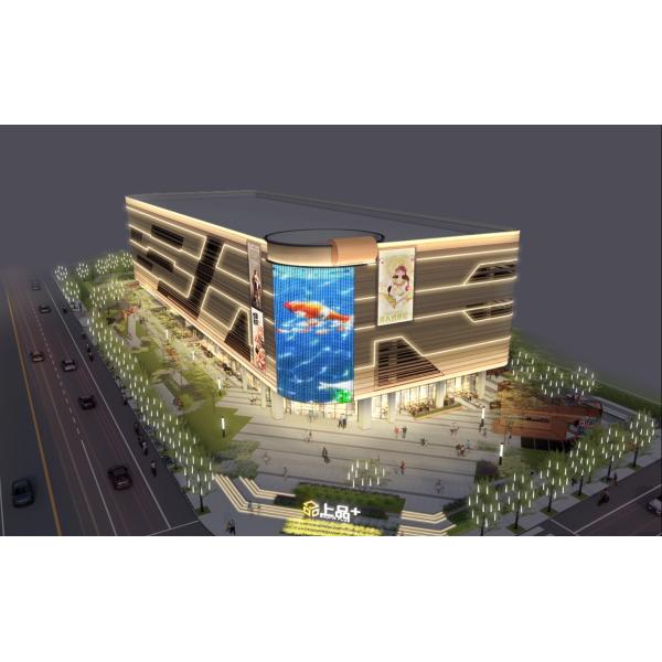 Shopping Mall P143 DC12V Mesh Advertising Billboard Glass Window Curtain Video Wall Transparent Led Display Screen