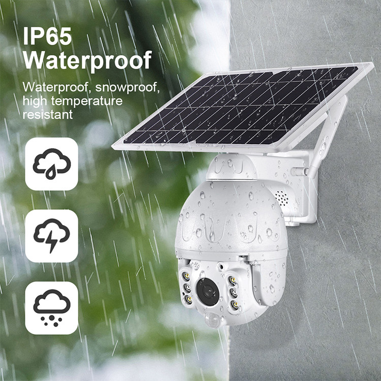 8W Solar Battery Powered 4G Solar Camera With Motion Detection Siren
