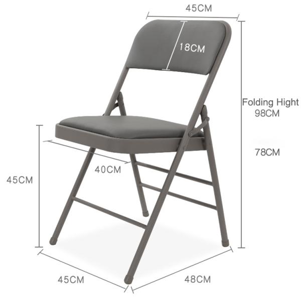 Hotel Garden Outdoor Stackable Folding Fabric Matt Dining Chair for Outdoor Functions